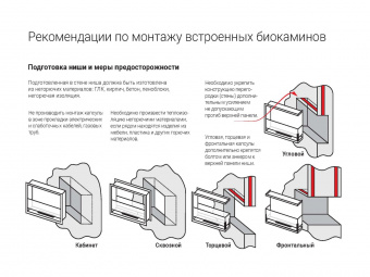 Встроенный биокамин Lux Fire Сквозной 530 S