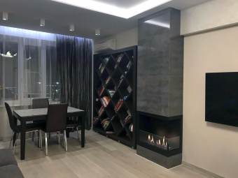 Встроенный биокамин Lux Fire Угловой 490 S (правый угол)